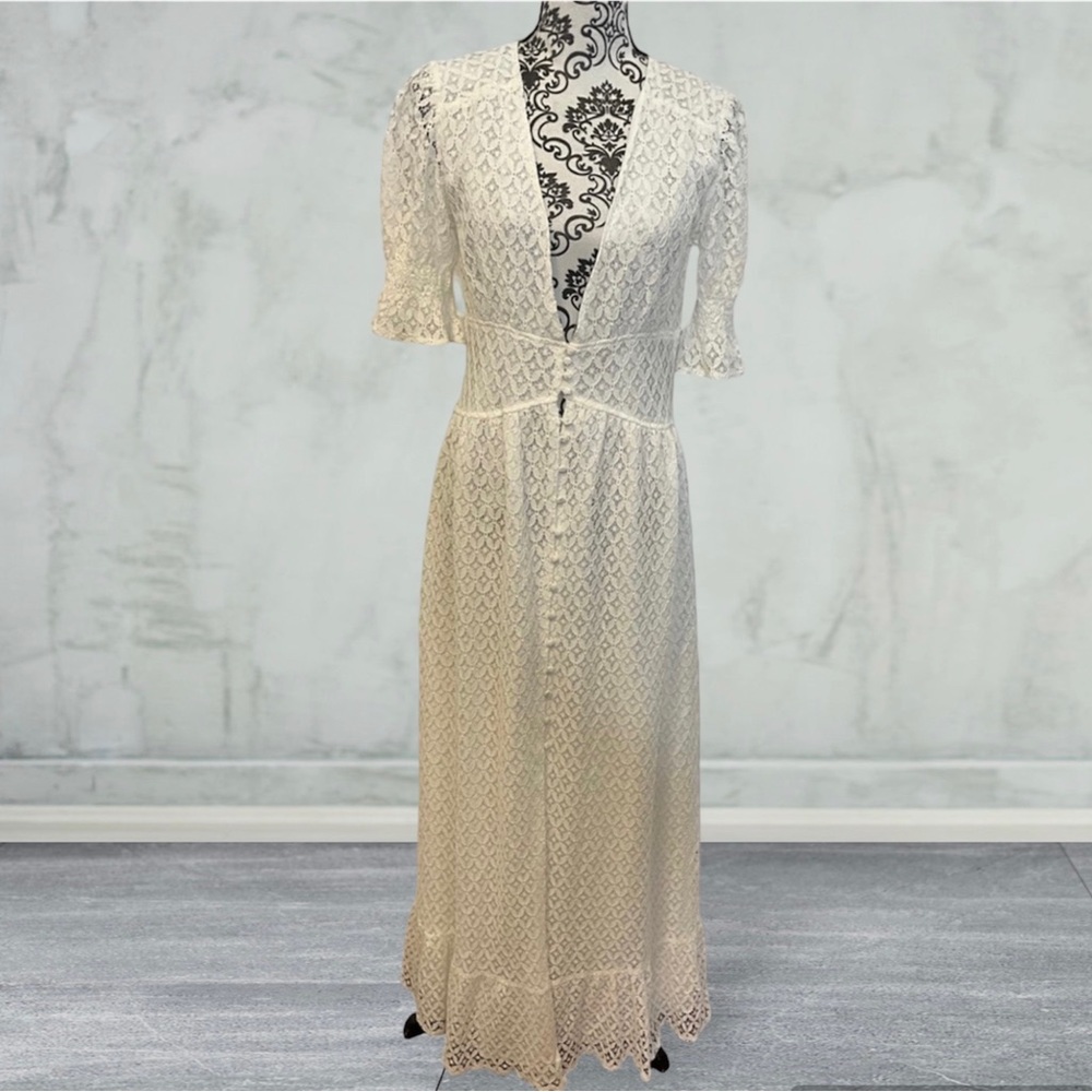 Vici Dolls Maxi Dress Vici Collection lined Crochet lace off White